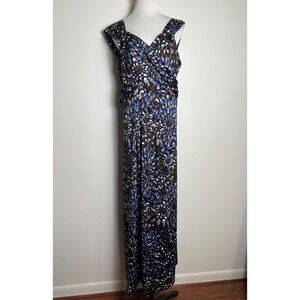 Tessuto Womens Maxi Dress 2X Faux Wrap Slinky Stretch Sleeveless Casual Travel